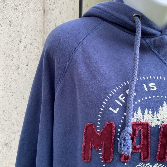 Blue 84 Blue Hoodie with Red and White Embroidery Maine - Picture 5 of 16